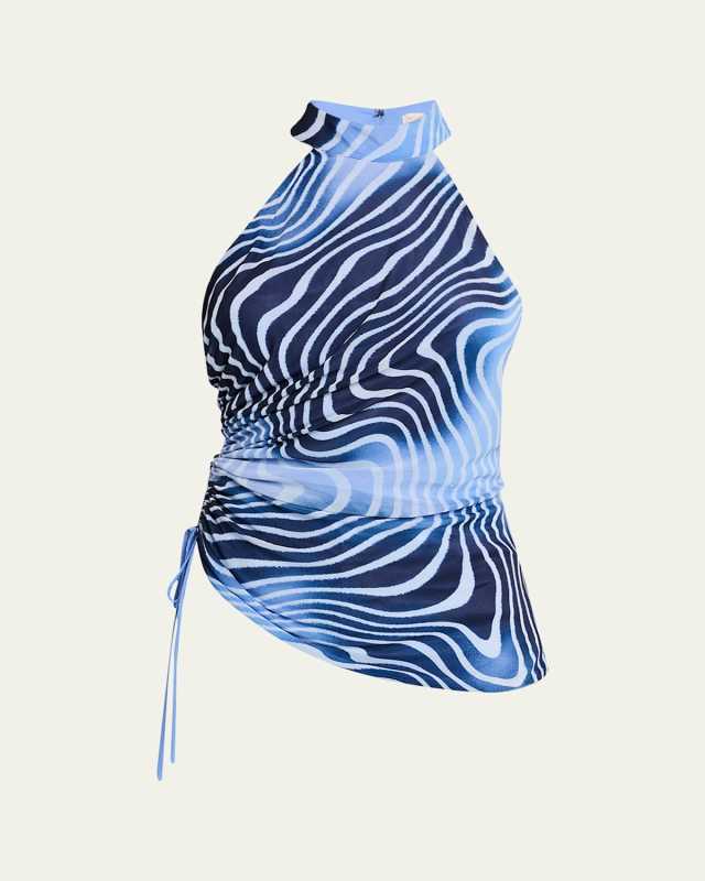 Kemeisha Swirl Drawstring Blouse
